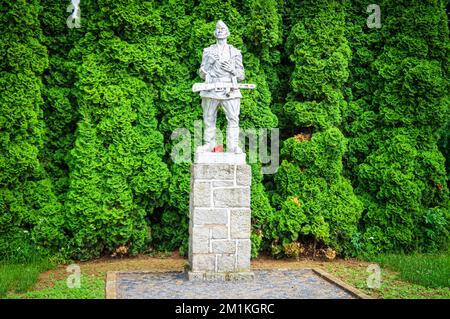 Monumento ai soldati dell'Armata Rossa (Soldato dell'Armata Rossa) dello scultore Milos Satrapa a Studena, nei pressi di Telc, Repubblica Ceca, il 25 giugno 2021. (Foto CTK/Libor Foto Stock