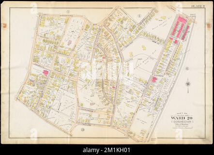 Atlante della città di Boston : Dorchester, Mass. Plate 7 , Boston Mass., Mappe, Real Property, Massachusetts, Boston, Mappe, proprietari terrieri, Massachusetts, Boston, Maps, Roxbury Boston, Mass., Maps Norman B. Leventhal Map Center Collection Foto Stock
