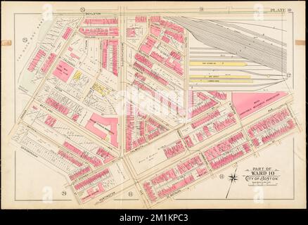 Atlante della città di Boston, Boston propriamente detta e Roxbury : Plate 10 , Boston Mass., Mappe, Real Property, Massachusetts, Boston, Mappe, proprietari terrieri, Massachusetts, Boston, Mappe, Chinatown Boston, Mass., Mappe Norman B. Leventhal Map Center Collection Foto Stock