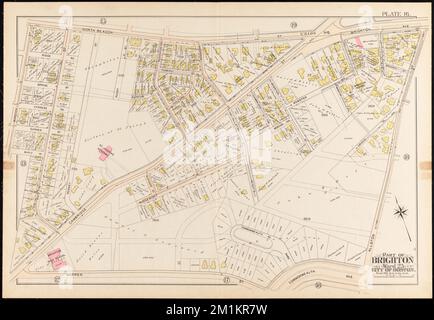 Atlante della città di Boston, Brighton : Plate 16 , Boston Mass., Mappe, Real Property, Massachusetts, Boston, Mappe, proprietari terrieri, Massachusetts, Boston, Mappe, Brighton Boston, Mass., Mappe Norman B. Leventhal Map Center Collection Foto Stock