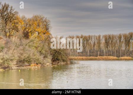 Martely, pittoresco villaggio sul Tisza, Ungheria Foto Stock