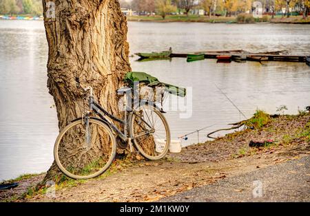 Martely, pittoresco villaggio sul Tisza, Ungheria Foto Stock