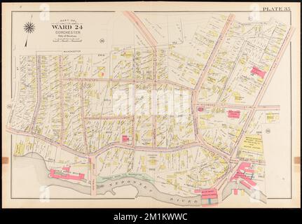Atlante della città di Boston, Dorchester, Mass. Plate 35 , Boston Mass., Mappe, Real Property, Massachusetts, Boston, Mappe, proprietari terrieri, Massachusetts, Boston, Mappe, Dorchester Boston, Mass., Mappe Norman B. Leventhal Map Center Collection Foto Stock