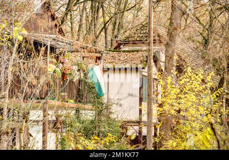 Martely, pittoresco villaggio sul Tisza, Ungheria Foto Stock