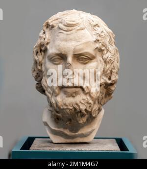 Busto di scultura di una famosa persona sconosciuta nel museo di Berlino Foto Stock