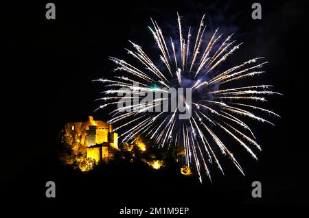 Paesaggio Castello di Rossena, Reggio Emilia Italia Foto Stock