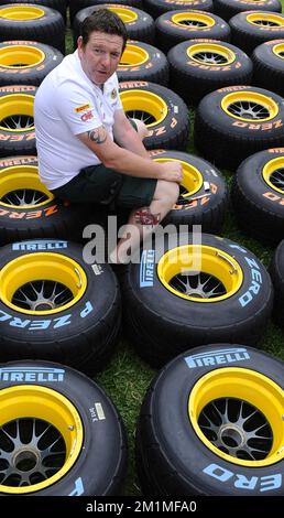 La foto mostra gli pneumatici Pirelli a Melbourne in Australia, mercoledì 23 marzo 2011, in vista del Gran Premio d'Australia di Qantas di domenica 27 marzo 2011. Foto Stock