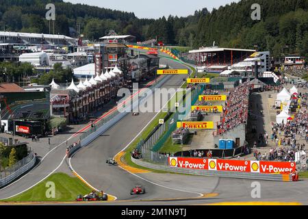 20120901 - BRUXELLES, BELGIO: L'illustrazione mostra la zona di partenza del Gran Premio F1 del Belgio, a Spa-Francorchamps, sabato 01 settembre 2012. FOTO DI BELGA BRUNO FAHY Foto Stock