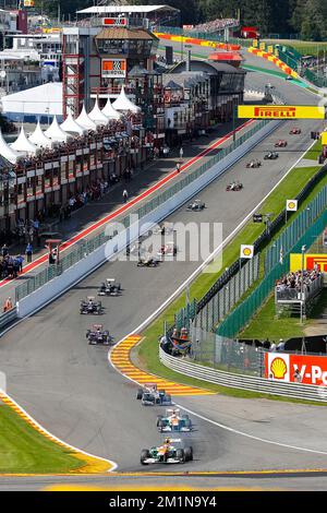 20120901 - BRUXELLES, BELGIO: L'illustrazione mostra il Gran Premio del Belgio F1, a Spa-Francorchamps, sabato 01 settembre 2012. FOTO DI BELGA BRUNO FAHY Foto Stock