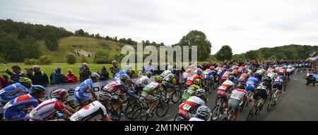 20120923 - VALKENBURG, PAESI BASSI: L'illustrazione mostra la corsa degli uomini d'élite del 276km ai Campionati mondiali di ciclismo su strada UCI di Valkenburg, Paesi Bassi, domenica 23 settembre 2012. FOTO DI BELGA DIRK WAEM Foto Stock