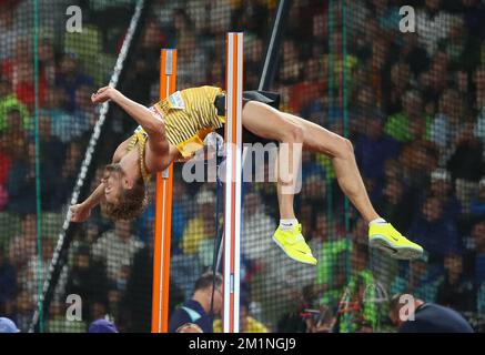 PRZYBYLKO MATEUSZ di Germania FINALE DI SALTO ALTO MASCHILE durante i Campionati europei di atletica 2022 il 18 agosto 2022 a Monaco di Baviera, Germania - Foto Laurent Lairys / DPPI Foto Stock