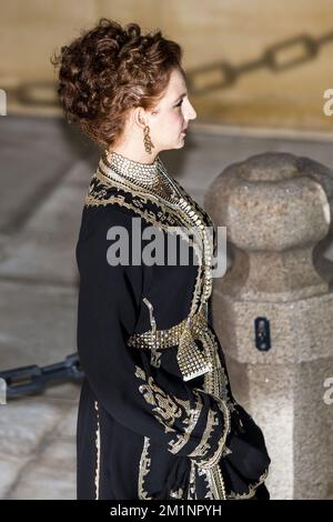 20121019 - LUSSEMBURGO, LUSSEMBURGO: La principessa Tessy de Nassau arriva per una cena di gala nel Palazzo Granducale di Lussemburgo, dopo le nozze civili del principe ereditario Guillaume di Lussemburgo e della contessa belga Stephanie de Lannoy, venerdì 19 ottobre 2012, nella città di Lussemburgo. Le celebrazioni del matrimonio durano due giorni. FOTO DI BELGA NICOLAS LAMBERT Foto Stock