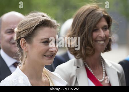 La principessa Stephanie di Lussemburgo ha raffigurato in occasione della visita della coppia reale lussemburghese a Esch-sur-Alzette, sabato 22 giugno 2013, in occasione della Giornata nazionale lussemburghese del 23 giugno. Foto Stock