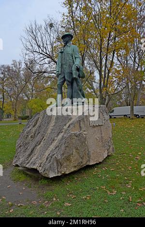 Statua del principe ereditario Rudolf d'Austria a Budapest, Ungheria Foto Stock