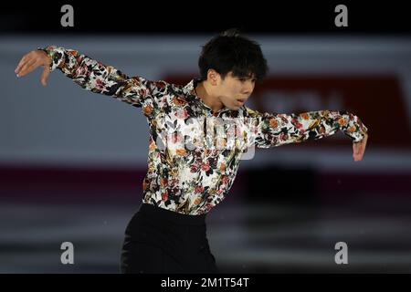 Torino, 11th dicembre 2022. Shun Sato del Giappone si esibisce durante il programma espositivo al Palavela di Torino. Data foto: 11th dicembre 2022. Il credito di foto dovrebbe essere: Jonathan Moskrop/Sportimage Foto Stock