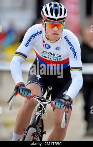 20131130 - MOL, BELGIO: Ceco Zdenek Stybar del team Omega Pharma - Quick Step in azione durante la 5th edizione del Boonen & Friends Cyclocross, sabato 30 dicembre 2013 a mol. FOTO DI BELGA DAVID STOCKMAN Foto Stock