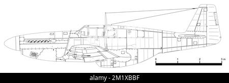 Nord America P-51B Mustang Foto Stock