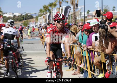 Bart De Clerq belga nella foto durante la quarta tappa della 70th° edizione della gara ciclistica Vuelta, 209,6km da Estepona a Vejer de la Frontera, Spagna, martedì 25 agosto 2015. Foto Stock