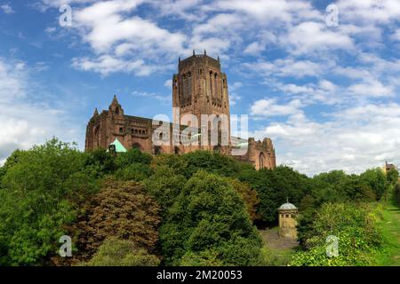 Liverpool, Regno Unito: Cattedrale Anglicana sul Monte di St James nel centro della città. Foto Stock