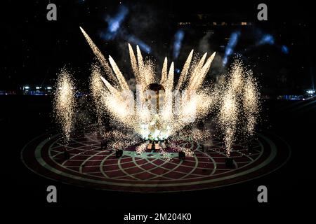 Lusail, Qatar. 13th Dec, 2022. Calcio, Coppa del mondo, Argentina - Croazia, finale, semifinale, Lusail Stadium, lo stadio prima della partita. Credit: Robert Michael/dpa/Alamy Live News Foto Stock