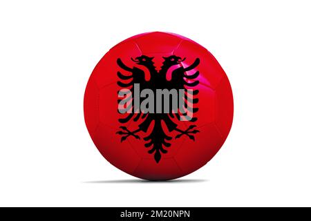 Palloni da calcio con il team bandiere, calcio Euro 2016. Gruppo A, Albania Foto Stock