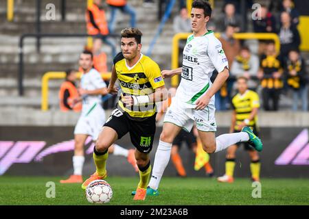 Ahmed Zizo di Lierse ha ritratto in azione durante la partita di Proximus League del D1B tra Lierse SK e Lommel United, a Lier, domenica 30 ottobre 2016, il giorno 13 del campionato di calcio belga, divisione 1B. BELGA FOTO LUC CLAESSEN Foto Stock