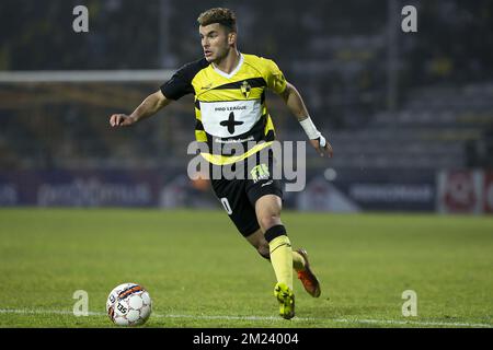 Ahmed Zizo di Lierse è stato raffigurato durante la partita di Proximus League del D1B tra Lierse SK e OH Leuven, a Lier, domenica 18 dicembre 2016, il giorno 20 del campionato di calcio belga, divisione 1B. BELGA FOTO KRISTOF VAN ACCOM Foto Stock