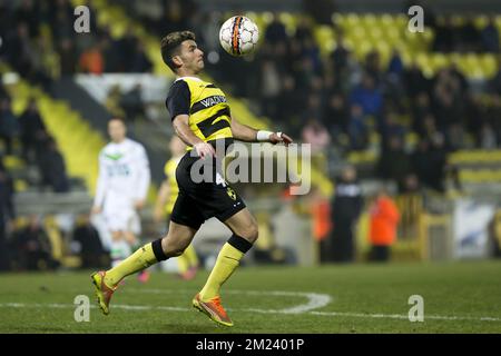 Ahmed Zizo di Lierse è stato raffigurato durante la partita di Proximus League del D1B tra Lierse SK e OH Leuven, a Lier, domenica 18 dicembre 2016, il giorno 20 del campionato di calcio belga, divisione 1B. BELGA FOTO KRISTOF VAN ACCOM Foto Stock