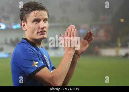 Club's Jelle Vossen pictured after the Jupiler Pro League match between Club Brugge and KV Kortrijk, in Brugge, Sunday 18 December 2016, on day 19 of the Belgian soccer championship. BELGA PHOTO BRUNO FAHY Stock Photo