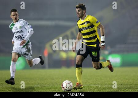 Ahmed Zizo di Lierse è stato raffigurato durante la partita di Proximus League del D1B tra Lierse SK e Lommel United, a Lier, domenica 08 gennaio 2017, il giorno 21 del campionato di calcio belga, divisione 1B. BELGA FOTO KRISTOF VAN ACCOM Foto Stock