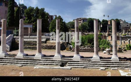 Il Tempio di Venere nel Foro Romano, il centro politico, giuridico, religioso ed economico della città di Roma Foto Stock