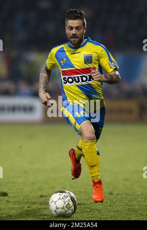 Benjamin 'Benji' De Ceulaer di Westerlo, nella foto, durante la partita di Jupiler Pro League tra KVC Westerlo e Club Brugge, a Westerlo, venerdì 17 febbraio 2017, il giorno 27 del campionato di calcio belga. BELGA FOTO KRISTOF VAN ACCOM Foto Stock