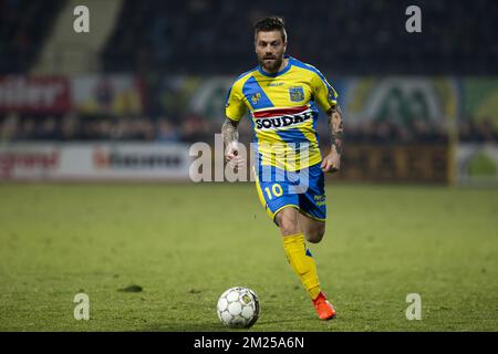 Benjamin 'Benji' De Ceulaer di Westerlo, nella foto, durante la partita di Jupiler Pro League tra KVC Westerlo e Club Brugge, a Westerlo, venerdì 17 febbraio 2017, il giorno 27 del campionato di calcio belga. BELGA FOTO KRISTOF VAN ACCOM Foto Stock