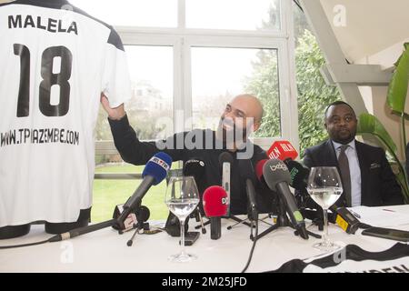 Anthony Vanden Borre e Coco Nkongolo hanno illustrato la carriera di Anthony Vanden Borre giovedì 02 marzo 2017 a Bruxelles. BELGA FOTO FILIP DE SMET Foto Stock