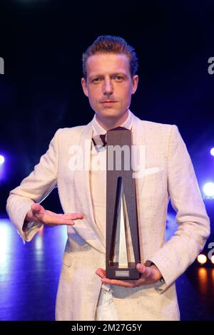 Bent Van Looy nella foto della 10th edizione della cerimonia di premiazione 'Nacht van de Vlaamse Televisie Star' (Notte delle Stelle della Televisione fiamminga) a Ostenda, sabato 03 giugno 2017. BELGA FOTO KURT DESPLENTER Foto Stock