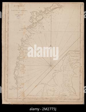 Un grafico di South Carolina e Georgia , Coasts, Georgia, prime opere a 1800, Coasts, South Carolina, prime opere a 1800, carte nautiche, Georgia, prime opere a 1800, carte nautiche, South Carolina, prime opere a 1800, carte nautiche, South Carolina, Charleston Harbor, prime opere a 1800, Charleston Harbor S.C., Mappe, Prime opere al 1800, Georgia, Mappe, prime opere al 1800, South Carolina, Mappe, prime opere al 1800 Norman B. Leventhal Map Center Collection Foto Stock