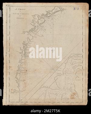 Mappa di South Carolina e Georgia , Coasts, Georgia, Mappe, prime opere a 1800, Coasts, South Carolina, Mappe, prime opere a 1800, Georgia, Mappe, prime opere a 1800, South Carolina, Mappe, prime opere a 1800, Charleston S.C., Mappe, prime opere a 1800 Norman B. Leventhal Map Center Collection Foto Stock