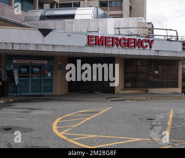 Pronto soccorso al Peace Arch Hospital di White Rock, British Columbia, Canada Foto Stock