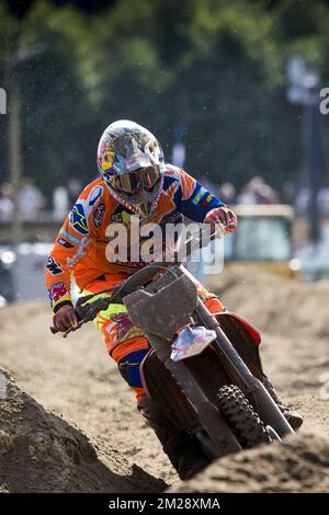 Olandese Jeffrey Herlings nella foto durante il motocross MXGP Gran Premio del Belgio, domenica 06 agosto 2017 a Lommel. BELGA FOTO KRISTOF VAN ACCOM Foto Stock