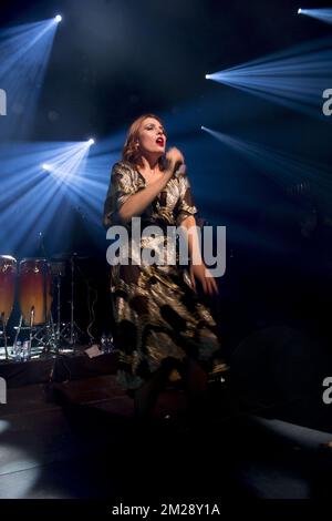 Nouvelle Vague si esibisce al primo giorno della 16th° edizione del Festival estivo di Bruxelles, domenica 06 agosto 2017 a Bruxelles. BELGA FOTO FILIP DE SMET Foto Stock