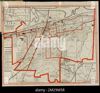 City of Utica , Utica N.Y., Maps Norman B. Leventhal Map Center Collection Stock Photo