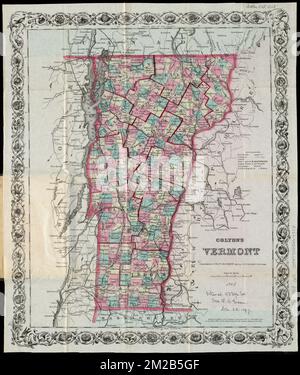 Colton's Vermont , Vermont, Mappe Norman B. Leventhal Map Center Collection Foto Stock