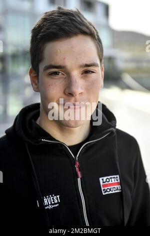 Remy Mertz belga di Lotto Soudal nella foto durante la tappa della squadra ciclistica Lotto-Soudal a Maiorca, in vista della nuova stagione ciclistica, sabato 16 dicembre 2017. FOTO DI BELGA DIRK WAEM Foto Stock