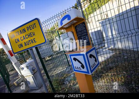 Passaggio di livello | passaggio à niveau 22/12/2017 Foto Stock