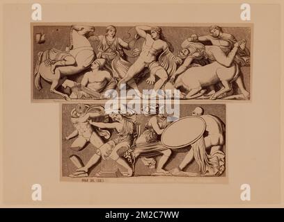 Contest between Greeks and Amazons - Phigalia , Antiquities, Campaigns & battles, Warriors, Amazons. Nicholas Catsimpoolas Collection Foto Stock