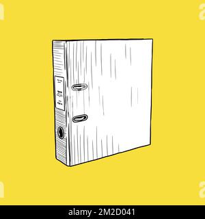 File Icon, Office Concept, Sketch and Vintage. Vector illustration Illustrazione Vettoriale