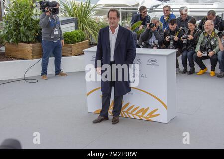 Vincent Lindon partecipa alla fotocellula del film 'in War (en Guerre)' durante il 71st° Festival annuale di Cannes al Palais des Festivals | Vincent Lindon assiste au photocall du film 'en Guerre' lors du 71ème Festival de Cannes au Palais des Festivals. 16/05/2018 Foto Stock