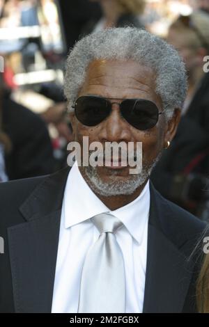 Morgan Freeman sul tappeto rosso al Festival di Cannes 2005. | Morgan Freeman sur le tapis rouge du Festival de Cannes en 2005. 20/05/2005 Foto Stock