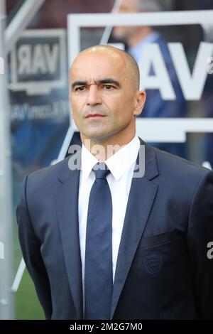 Il capo allenatore belga Roberto Martinez ha illustrato durante la seconda partita della nazionale belga di calcio i Red Devils contro la nazionale tunisina nello stadio Spartak, a Mosca, in Russia, sabato 23 giugno 2018. Il Belgio ha vinto il suo primo gioco di fase di gruppo. FOTO DI BELGA BRUNO FAHY Foto Stock