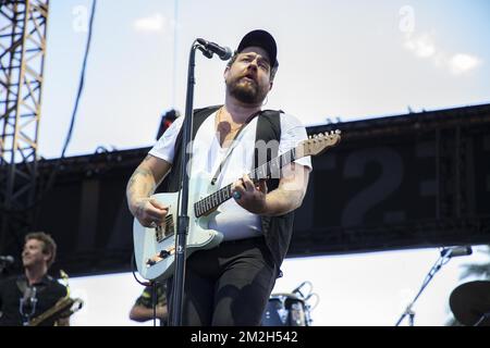 NATHANIEL RATELIFF e I SUDORI NOTTURNI in concerto al Nice Jazz Festival. | NATHANIEL RATELIFF & THE NIGHT SWATS en Concert au Nice Jazz Festival. 21/07/2018 Foto Stock